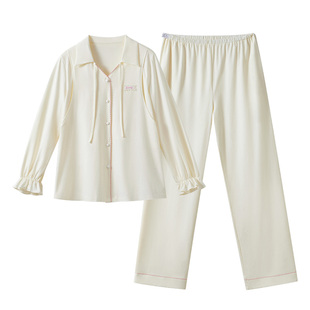 唐艺昕同款 嫚熙春秋季吸汗月子服丝柔纯棉孕妇睡衣哺乳家居服