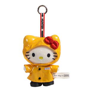 限定711联名款KT猫胶皮雨衣kitty小猫包包挂件玩偶公仔背包挂饰