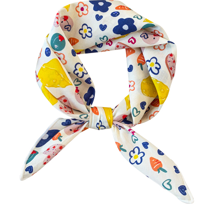 彩恩格百搭纯棉小方巾