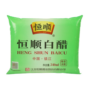 恒顺白醋340ml*30袋装整箱食用白醋批发腌制酸菜洗脸泡脚清洁除垢