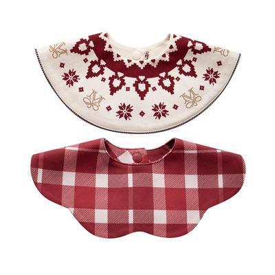 嫚熙红山茶围嘴搭配造型