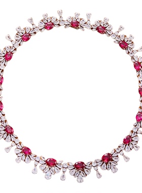 高级感轻奢颈链黄红色锁骨链新娘一字肩抹胸晚礼服主婚纱项链大气