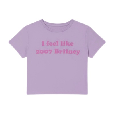 浅紫短款美式甜酷小众上衣