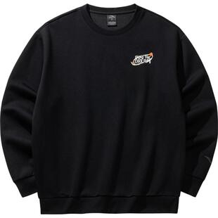 安踏潮流美式套头运动卫衣男女2026新款印花休闲情侣圆领长袖上衣