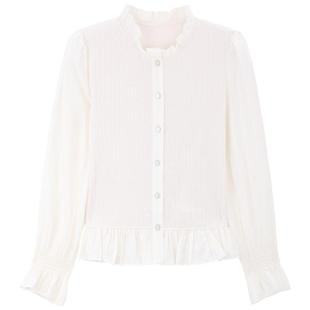 Mind Bridge2026年法式肌理感衬衫春季女士长袖衬衣设计感上衣