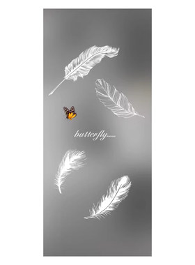 磨砂玻璃静电贴膜透光不透明防窥