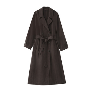 博主力荐！松弛感风衣ROW风早秋宽松廓型垂感外套女中长款