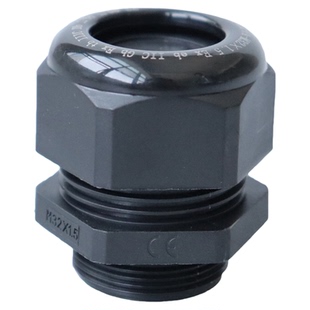 蓝江LAND 黑色防爆尼龙格兰头EX塑料增安粉尘电缆密封防水接头