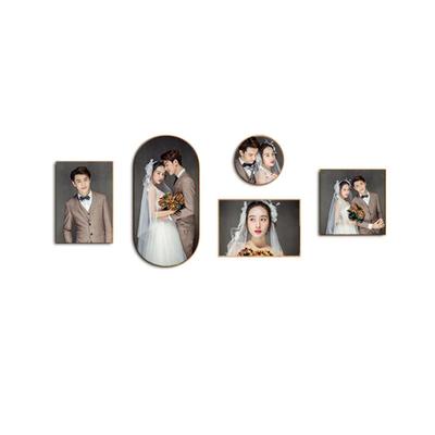 定制轻奢婚纱照做成加韩式相框