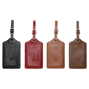 新款复古油蜡皮行李牌登机吊牌加长挂绳带行李牌挂牌简约防丢标识