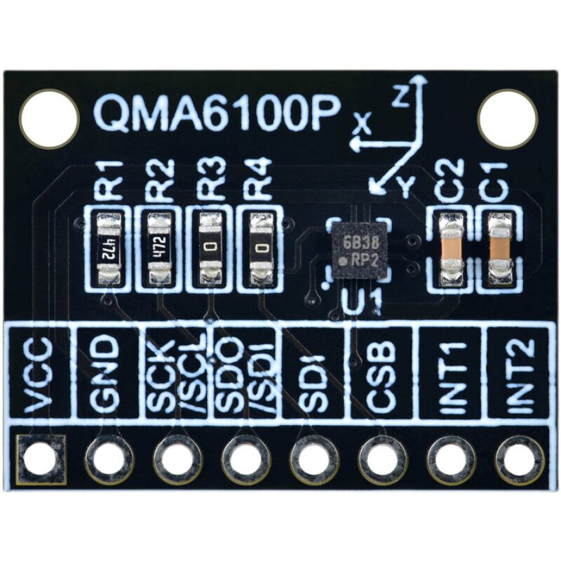 QMA6100P 三轴 重力加速度 模块测试板 IIC  SPI 硬件计步
