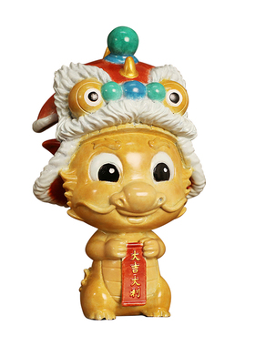 新中式国潮醒狮摆件乔迁新居礼物