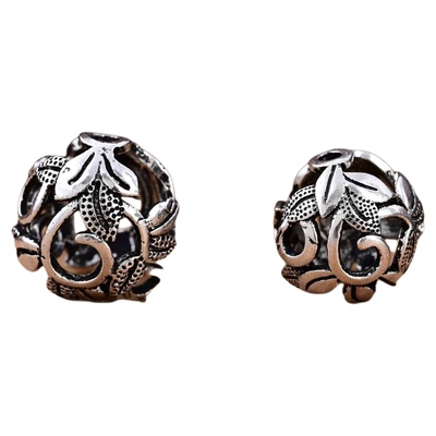 S925纯银花藤全包镂空花托