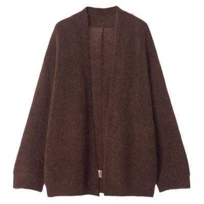 ROCO秋季新款 super马海毛超柔宽松慵懒风大毛衣针织开衫慵懒外套