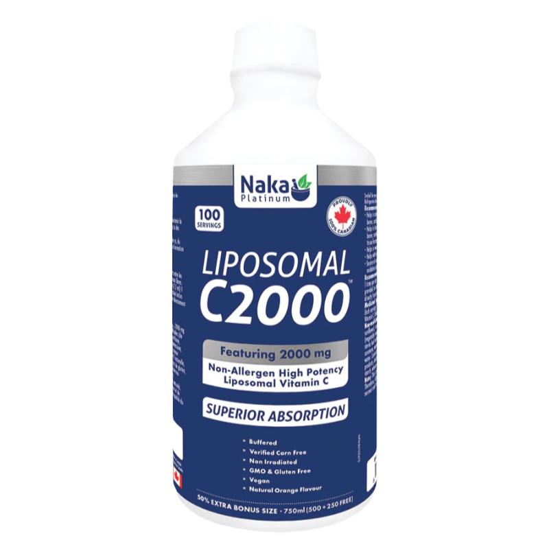 现货 加拿大 Naka Platinum Liposomal脂质体维生素C C2000易吸收