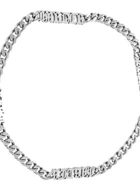 潮WOO专属KREAM哥特字体古巴项链