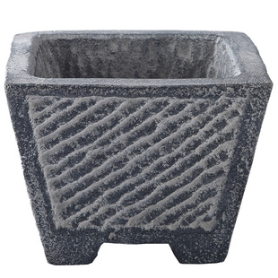 仿青石火山石花器汉砖多肉文竹盆吸水石槽花盆菖蒲盆景盆