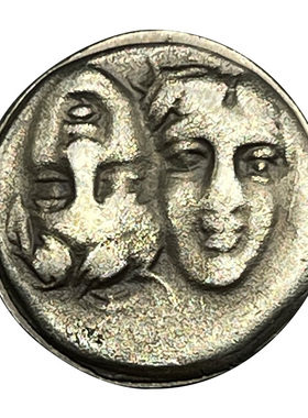 双子座情侣纯银复刻古币镶嵌饰品