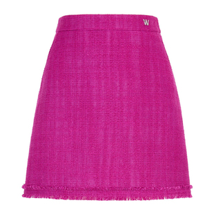 婉甸2025年秋季新品玫瑰紫红色时尚短裙半身裙包臀裙1243K07DY2