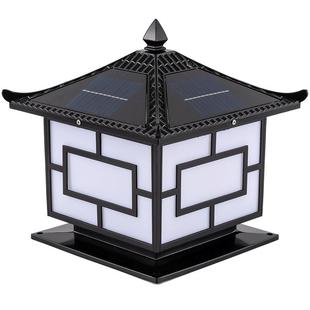 太阳能户外庭院柱头灯围墙灯别墅花园门口防水景观室外门柱装饰灯