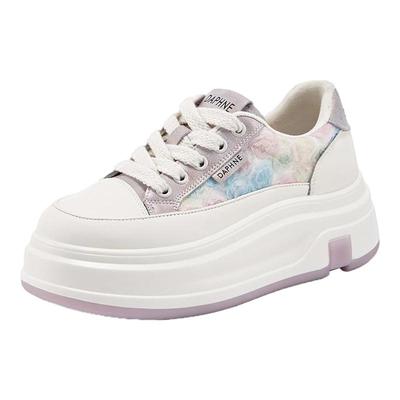 达芙妮韩版厚底网面板鞋女小雏菊休闲鞋2025夏新款百搭透气小白鞋