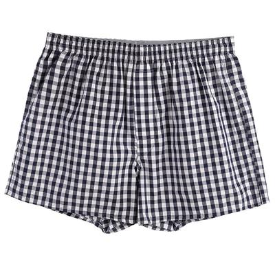 AB纯棉梭织格纹透气大码平角裤