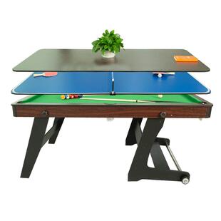 台球桌家用折叠四合一成人室内餐桌乒乓球台美式桌球台休闲多功能