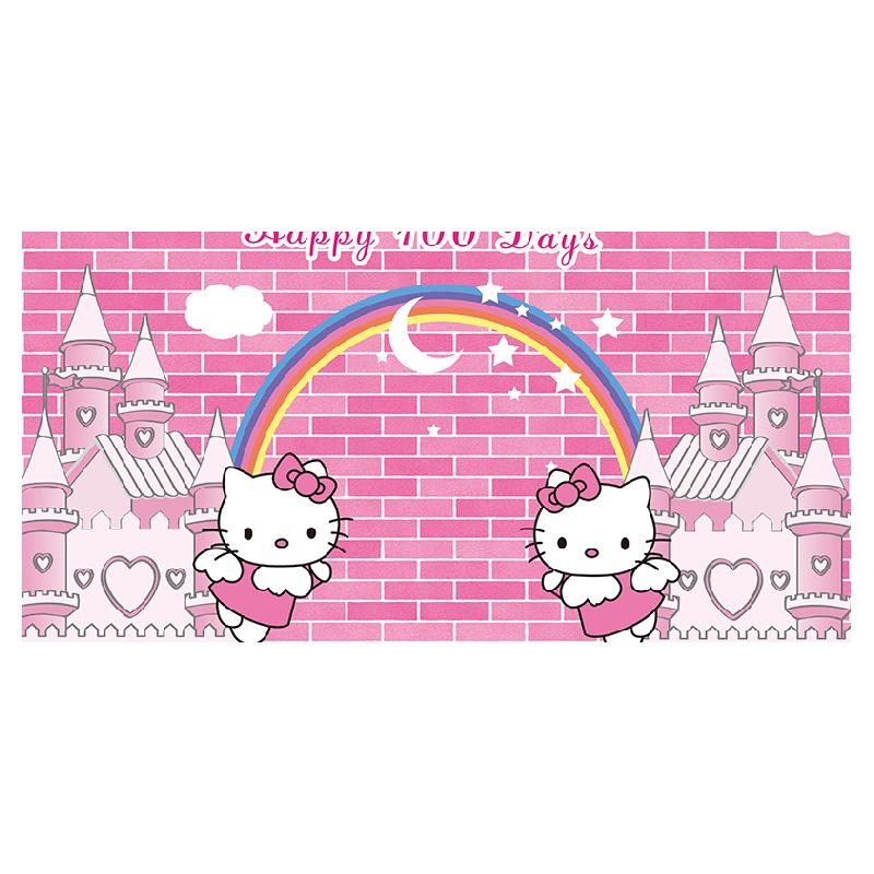 kitty凯蒂猫生日背景布置海报