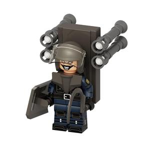 泰坦时钟电视人天文主宰者V特警马桶人仔Gman4.0拼装中国积木玩具