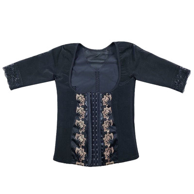 美容院身材管理器正品中袖腰背夹银纤维美体内衣收腹带束腰模具女