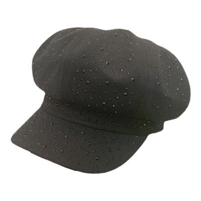 鸭舌帽八角帽女水钻时尚春秋冬季