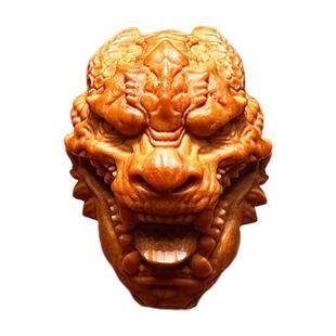 龙头橄榄核三通文玩配饰核雕单籽高品质精雕高端九龙手串佛头配件