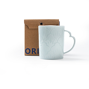 景德镇陶瓷杯情侣杯子高颜值釉下彩水杯家用美式咖啡杯高级感一对