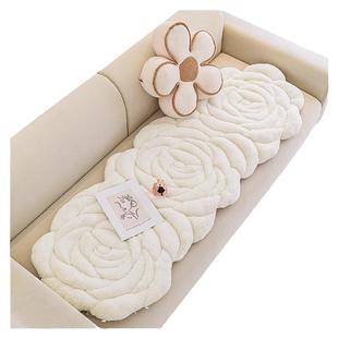 毛绒韩系高端真皮沙发专用沙发垫2023年新款高档秋冬季防滑坐垫子