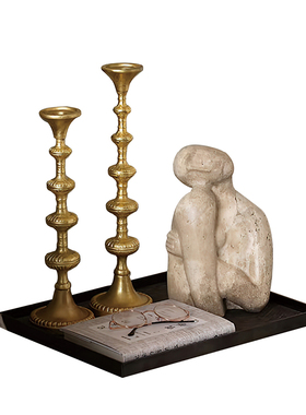 一匚中古老钱风抽象人物托盘摆件