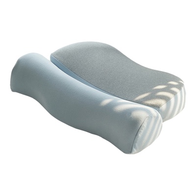 绒面保暖零压牵引深度睡眠枕头