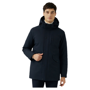 波顿男士2025秋冬季新款中长款90白鸭绒羽绒服保暖休闲外套