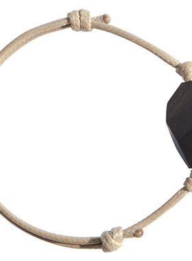 原创设计可调节手工木质牛皮绳