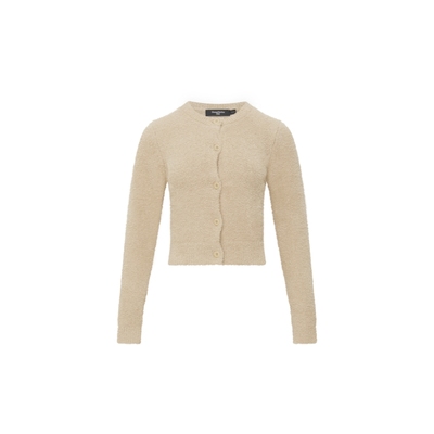 oneup毛绒针织短款开衫外套