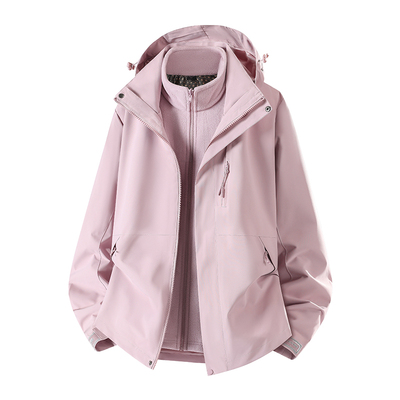 冲锋衣女款2025新款三合一户外登山服男防风防水超好看小个子外套