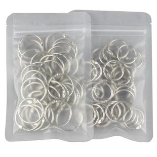 100个活页圈铁环扣装订圈diy相册装订线圈环铁圈扣书圈活页扣环订卡圈本子打孔环扣圈圆形金属开口扣环圈大号