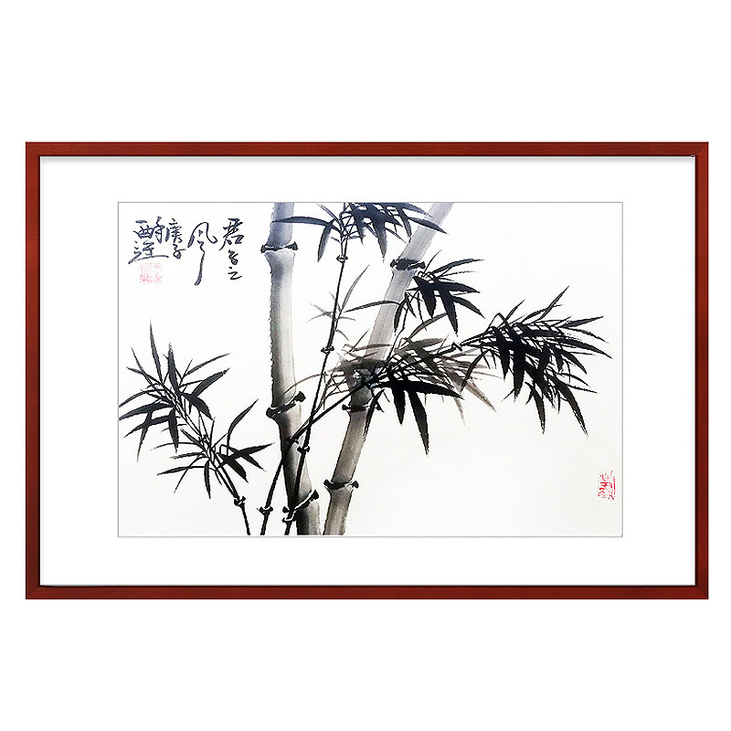 名家风定制单幅小品水墨竹子国画
