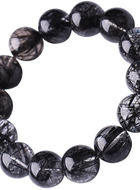 巴西黑发晶手链男女天然水晶单圈