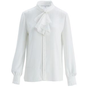 OBEG欧碧倩春法式立领衬衫女气质荷叶边衬衣50501544