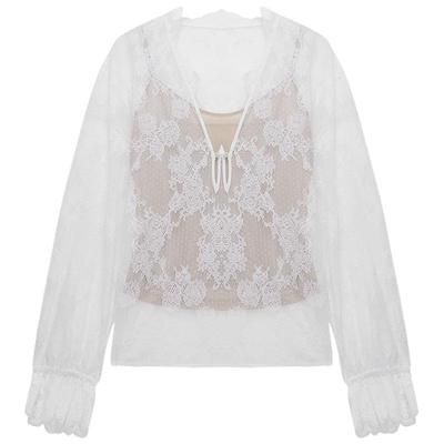 OCHIRLY欧时力蕾丝衬衫两件套装