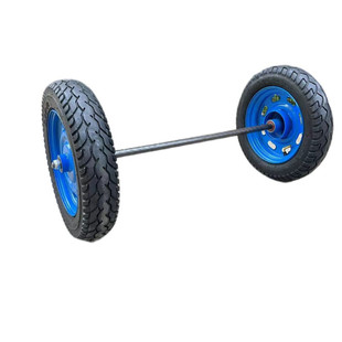 双轮带轴一整套手推车16寸老虎车充气轮子高载重旧轮改装摩托车