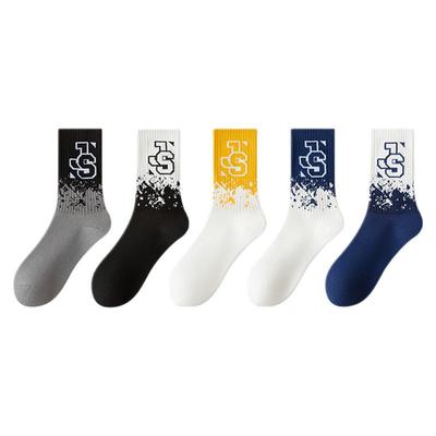 纯棉加绒加厚中筒袜秋冬保暖