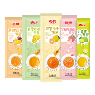 香约蜂蜜柚子茶百香果柠檬果酱冲饮小包装泡水喝的水果茶冲水饮品