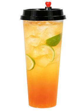 90口径奶茶杯一次性注塑磨砂杯