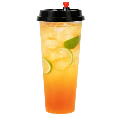 90口径奶茶杯一次性注塑磨砂杯